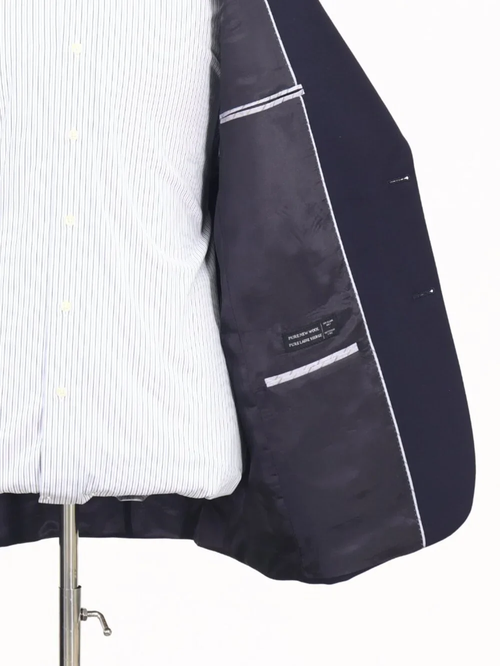 S. Cohen 43R Navy Blazer Sport Coat Jacket 2-Button Solid W855